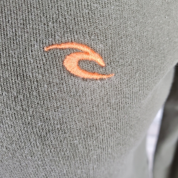 Rip Curl Hoodie Olive Embroidered Size Medium - Picture 5 of 14